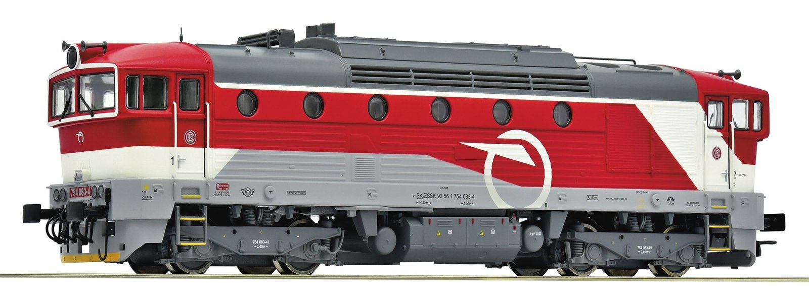 Diesel locomotive 754 083-4, ZSSK, HO, Roco 7310082