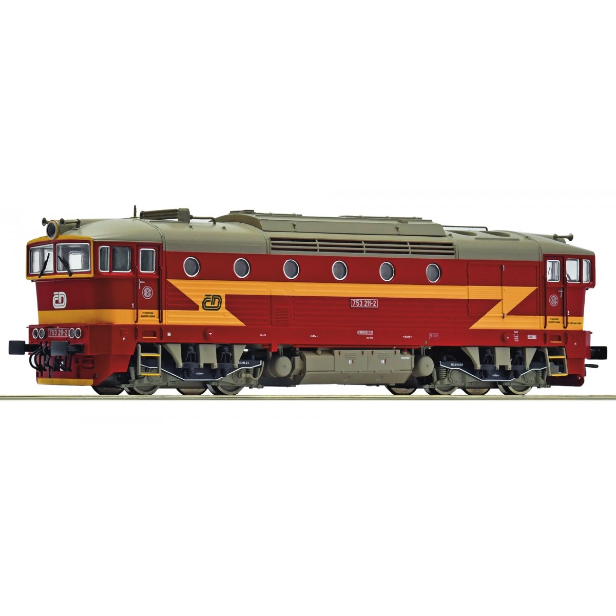 Diesel locomotive 753 211-2, CD, HO, Roco 7310088