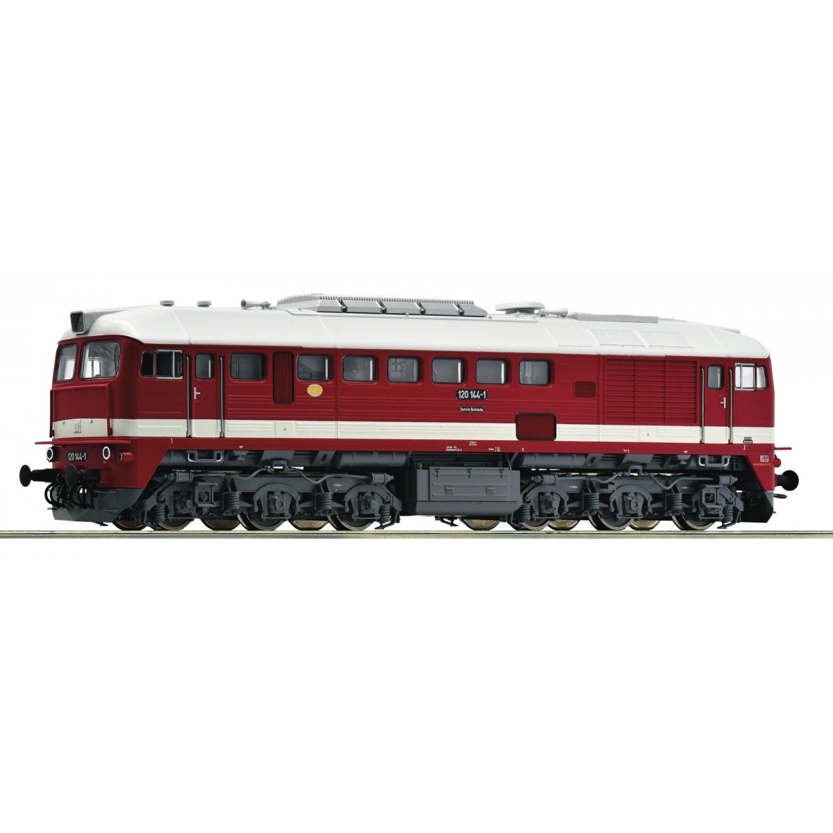 Diesel locomotive 120 144-1, DR, HO, Roco 7310096