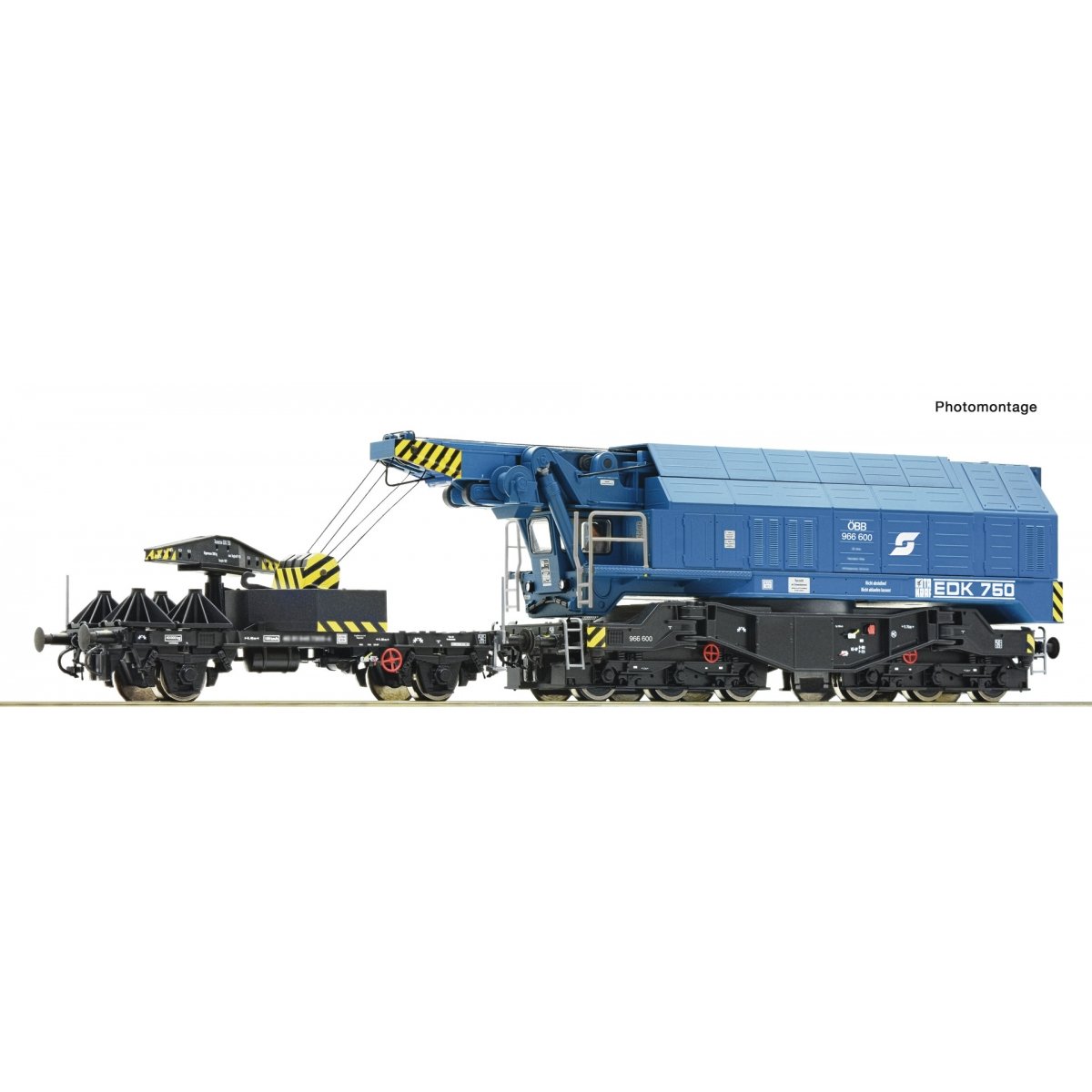 Slewing railway crane for digital operation, ÖBB, HO, Roco 7320069