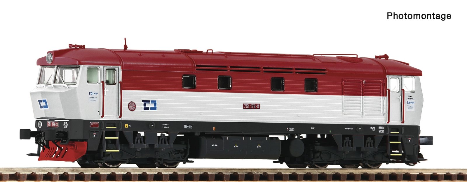 Diesel locomotive 751 176-9, CD Cargo, TT, Roco 7380025