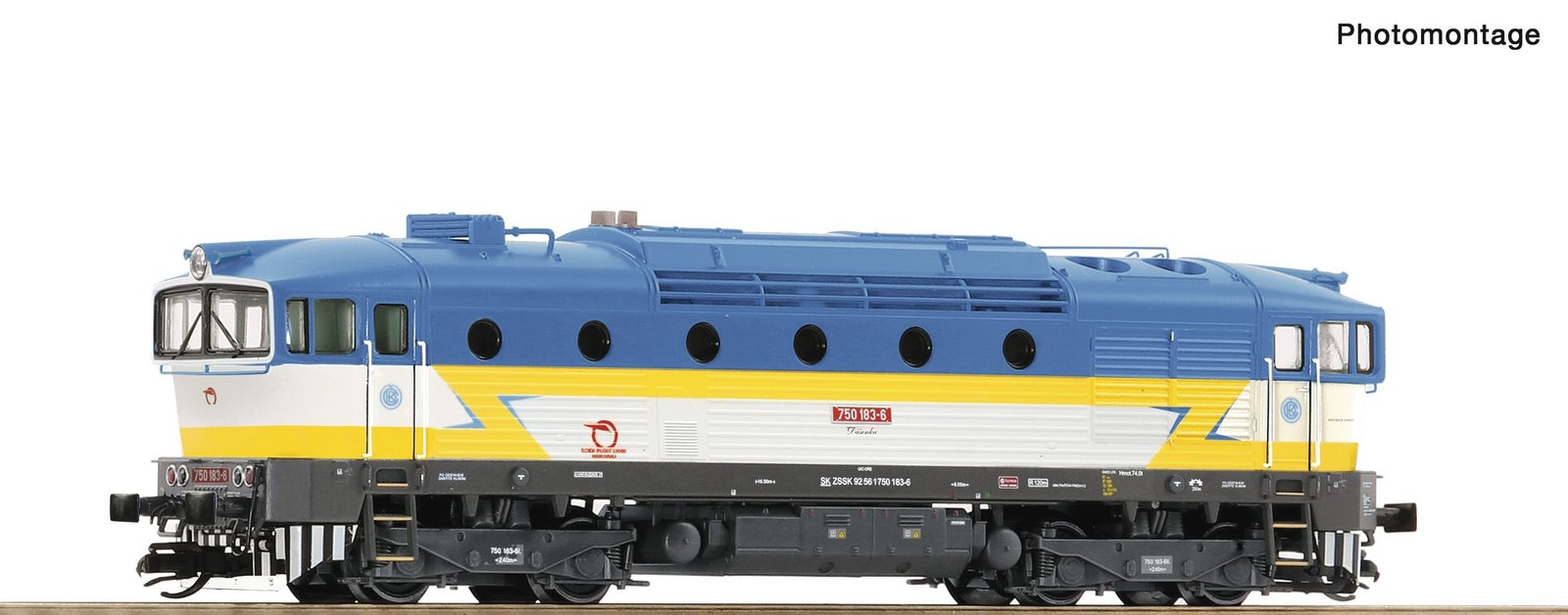 Diesel locomotive 750 183-6, ZSSK, TT, Roco 7380028