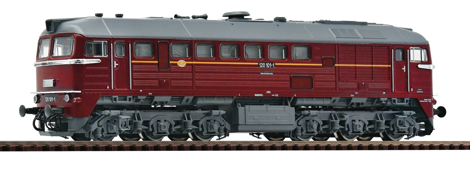 Diesel locomotive 120 101-1 DR, TT, Roco 7390003