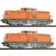 2 piece set: Diesel locomotives 111 018-8 and 111 019-6, DR, TT, Roco 7390011