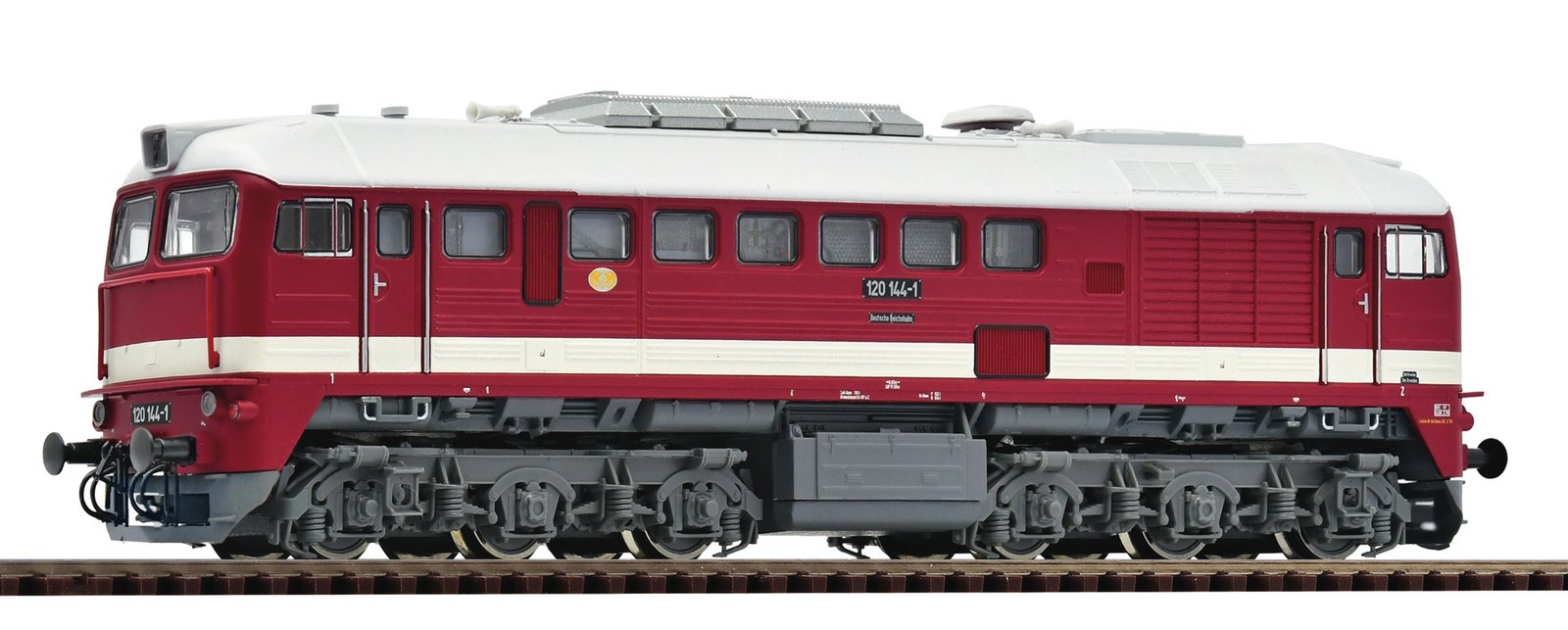 Diesel locomotive 120 144-1, DR, TT, Roco 7390019
