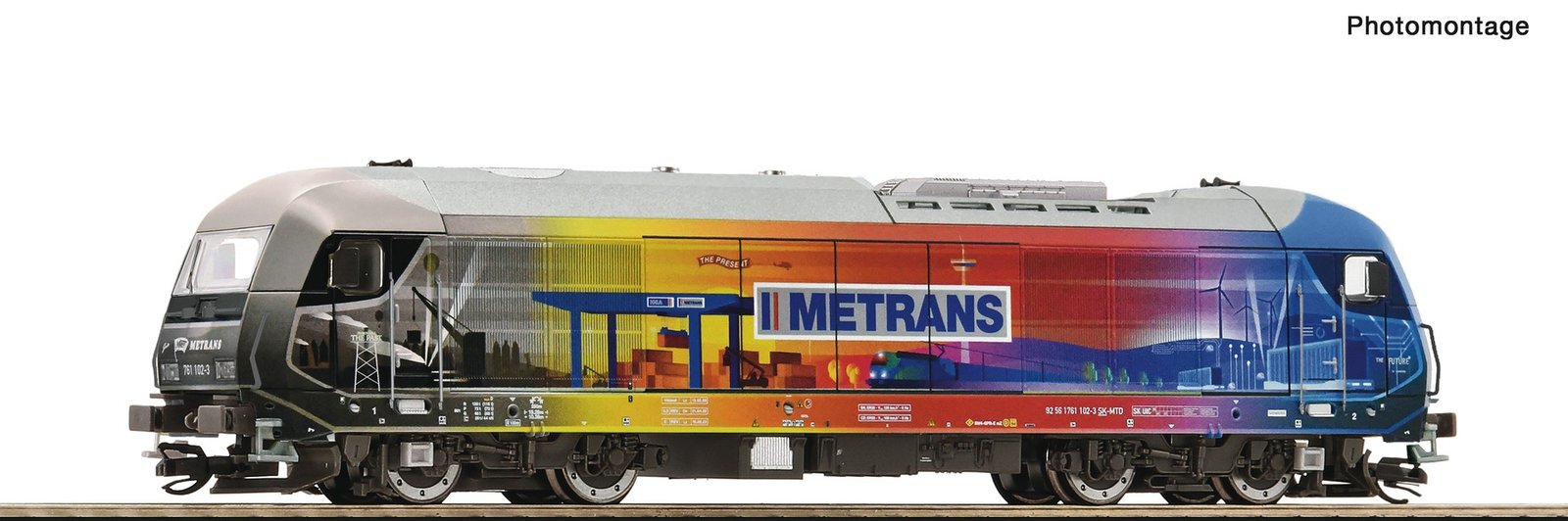 Diesel locomotive 761 102-3, Metrans, TT, Roco 7390022
