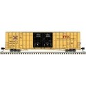 Gunderson 7550 Double-Door Boxcar 3-Pack - Ready to Run -- TTX TBOX 664059, 664172, 664204 (yellow, black, red logo, N, Atlas Mo