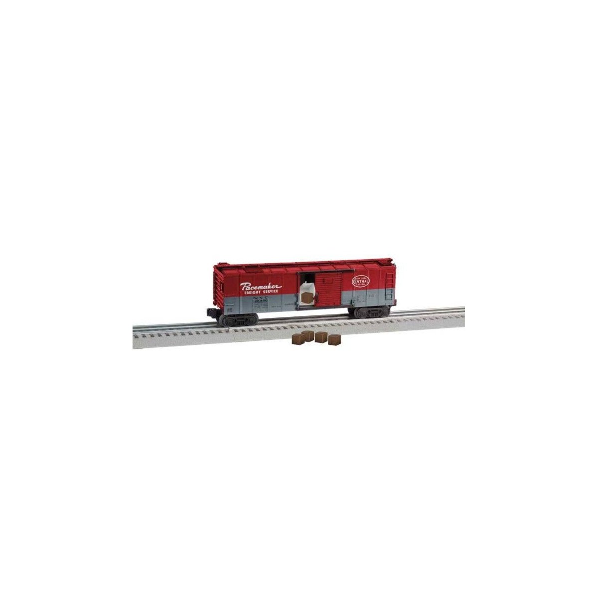 Operating Merchandise Boxcar - 3-Rail - Ready to Run -- New York Central 28480 (Pacemaker, red, gray), O, Lionel 2328480