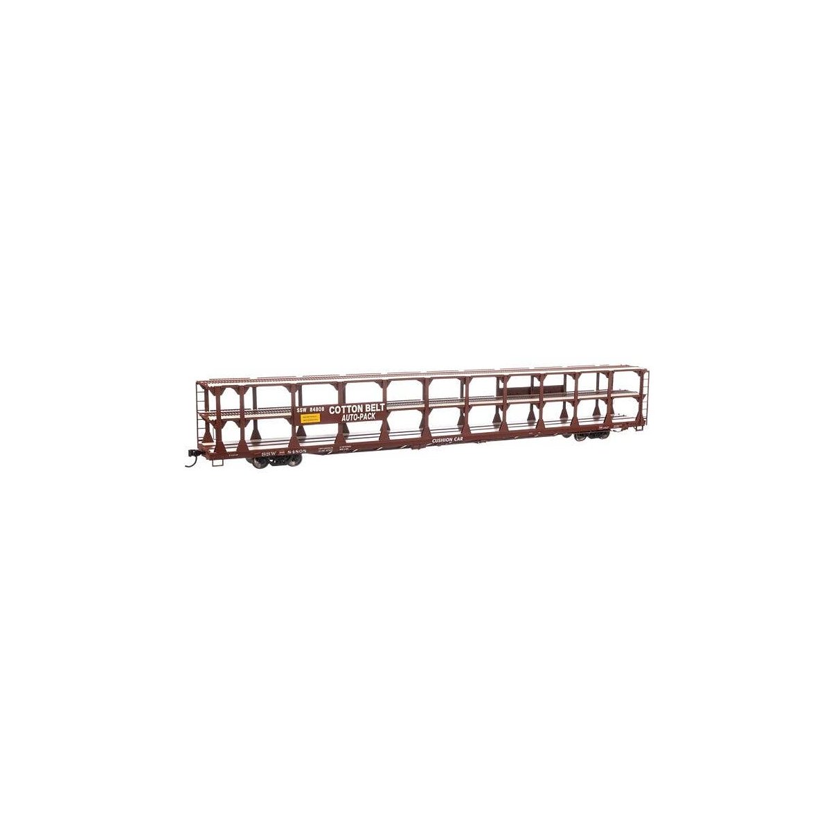 89′ Flatcar w/Tri-Level Open Auto Rack - Ready to Run -- Southern Pacific(TM) Rack St. Louis Sou, HO, WalthersMainline 8224