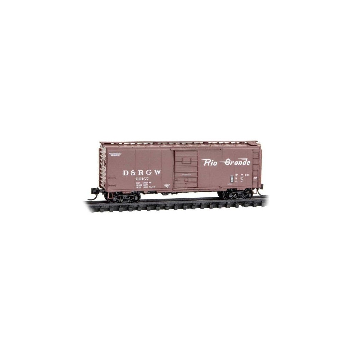 40′ Single-Door Boxcar - Ready to Run -- Denver & Rio Grande Western 50167 (Boxcar Red, Flyin, N, Micro Trains Line 2000538