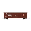 50′ Plug-Door Boxcar w/Roofwalk - Ready to Run -- Canadian Pacific 80000 (Boxcar Red, red, white, Script Lettering, Newsprint,