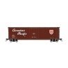 50′ Plug-Door Boxcar w/Roofwalk - Ready to Run -- Canadian Pacific 80000 (Boxcar Red, red, white, Script Lettering, Newsprint,