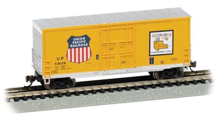 40′ Hi-Cube Boxcar - Ready to Run - Silver Series(R) -- Union Pacific 518169 (Armour Yellow, silver, Automated Railway Logo), 