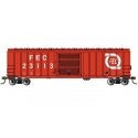 ACF 50`6` Outside-Braced Boxcar - Ready to Run - Silver Series(R) -- Florida East Coast 23113 (red, white, Large Logo), N, Bachm