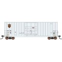 Gunderson 50′ Hi-Cube Plug-Door Boxcar Modern Ends - Ready to Run - Value Line -- Canadian American 1019 (gray, maroon), HO, I