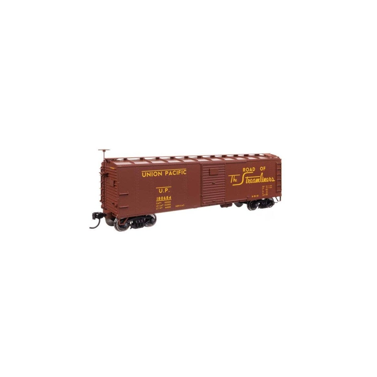 40′ Steel Boxcar with Murphy Ends - Ready to Run -- Union Pacific(TM) 180684, HO, WalthersMainline 41073