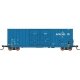Gunderson 50′ Hi-Cube Double-Plug-Door Boxcar Modern Ends - Ready to Run -- Apache Railway 1701 (blue, white), N, Intermountai