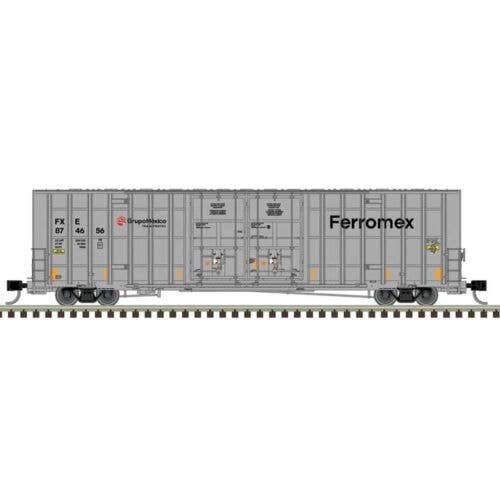 Gunderson 7550 Double-Door Boxcar - Ready to Run -- Ferromex 874558 (gray, black, red), N, Atlas Model Railroad Co. 50006927