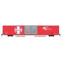 Thrall 86′ Hi-Cube Double-Door Auto Parts Boxcar - Ready to Run -- Santa Fe 36750 (red, white Large, Super Shock Control Logo)