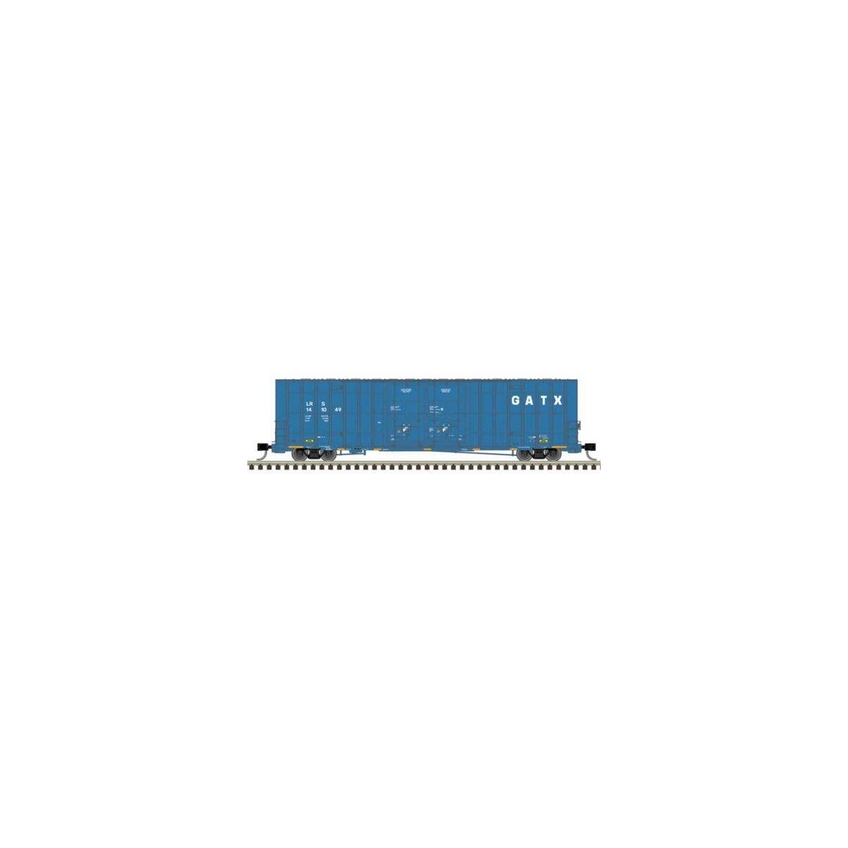 Gunderson 7550 Double-Door Boxcar - Ready to Run -- GATX Leasing LRS 141100 (blue, white), N, Atlas Model Railroad Co. 50006931