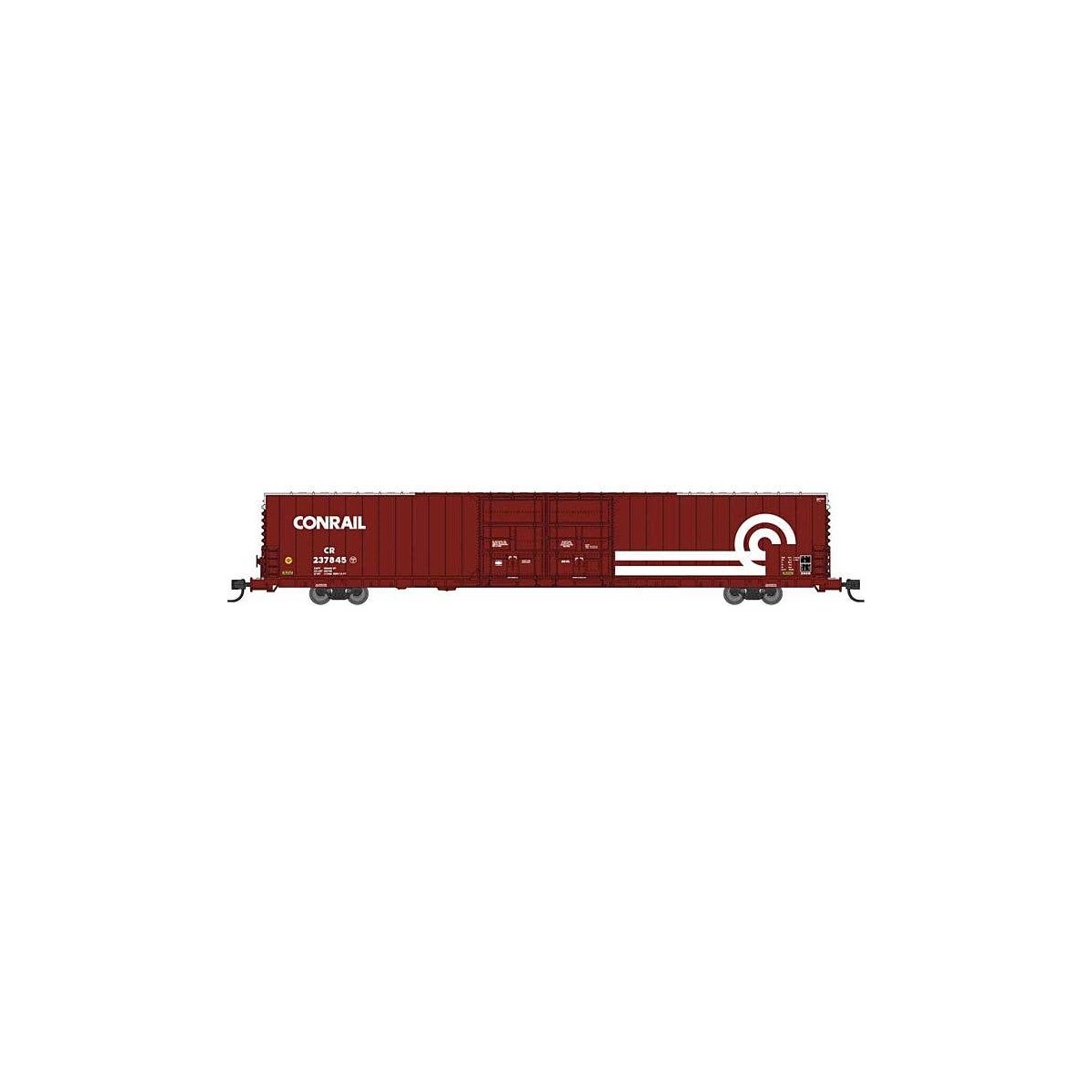 Pullman-Standard 86′ Auto Parts Double-Door Boxcar - Ready to Run -- Conrail 237845 (Boxcar Red, wh, N, Bluford Shops 86730