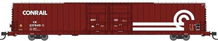 Pullman-Standard 86′ Auto Parts Double-Door Boxcar - Ready to Run -- Conrail 237845 (Boxcar Red, wh, N, Bluford Shops 86730