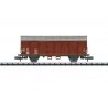 Type Gmms 40 Boxcar - Ready to Run - Minitrix -- German Federal Railroad DB (Era III, Boxcar Red, gray), N, Trix 18100