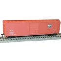 50` Steel Boxcar w/8` Superior Doors, Roofwalk, High Ladders, Brakewheel - K -- Western Pacific 36024 (Boxcar Red, black, Feathe