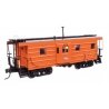 Milwaukee Road Rib Sided Caboose -- Milwaukee Road 071 (orange, black oil stove), HO, WalthersProto 103658
