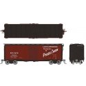1937 AAR 40′ Boxcar w/Round Corner 6-Pack - Ready to Run -- Delaware, Lackawanna & Western Set 1 (Boxcar Red, black, Phoebe Sn