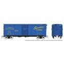 1937 AAR 40′ Boxcar w/Round Corner 6-Pack - Ready to Run -- Florida East Coast (blue, yellow Speedway Slogan), HO, Rapido Trai