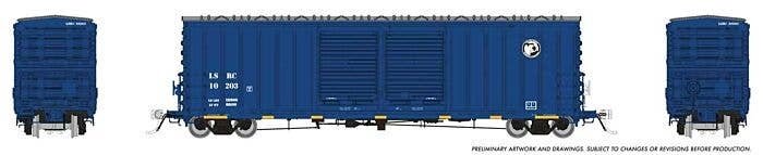 Pacific Car & Foundry B-70-75 Boxcar - Ready to Run -- Lake State Railway 10203 (blue, white), HO, Rapido Trains Inc 170032