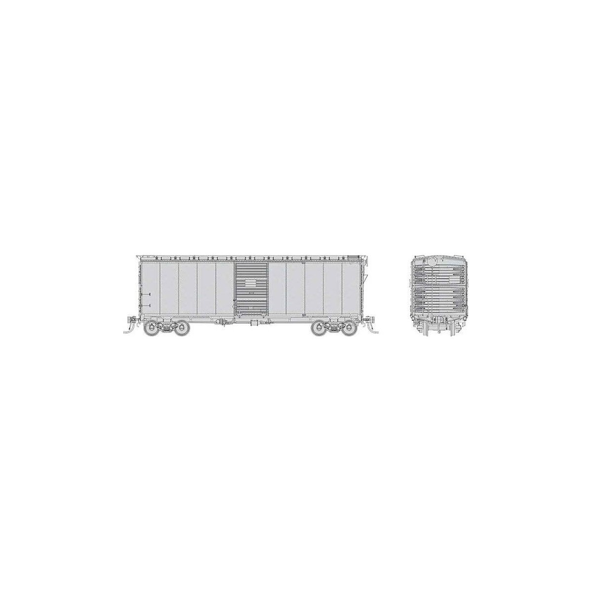 1937 AAR 40′ Boxcar w/Square Corner 6-Pack - Ready to Run -- Undecorated, HO, Rapido Trains Inc 180099