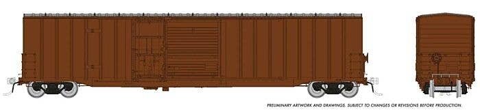 Trenton Works 6348 Boxcar - Ready to Run -- Painted, Unlettered (Boxcar Red), HO, Rapido Trains Inc 193099