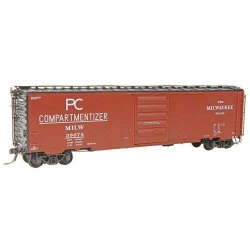PS-1 50′ Boxcar - Ready to Run -- Milwaukee Road 39075, HO, Kadee Quality Products 6418