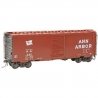 Pullman-Standard PS-1 40` Boxcar w/6` Door - Ready to Run -- Ann Arbor 340 (As-Delivered 1956, Boxcar Red, white, Flag Logo), HO