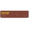 FMC 5283 Cubic Foot Double-Door Boxcar - Ready to Run -- CSX (Patched, Ex-SP, Boxcar Red, yellow Hydra Cushion Markings), HO, In