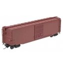 50` PS-1 Boxcar w/Standard Coupler, 9` Low Tack Doors - Sharp Slope, No Lip -- Boxcar Red, HO, Kadee Quality Products 6000