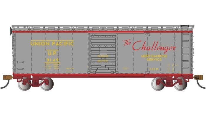 Pullman-Standard PS-1 40′ Steel Boxcar - Ready to Run - Silver Series(R) -- Union Pacific 9149 (Challenger Merchandise, gray, 