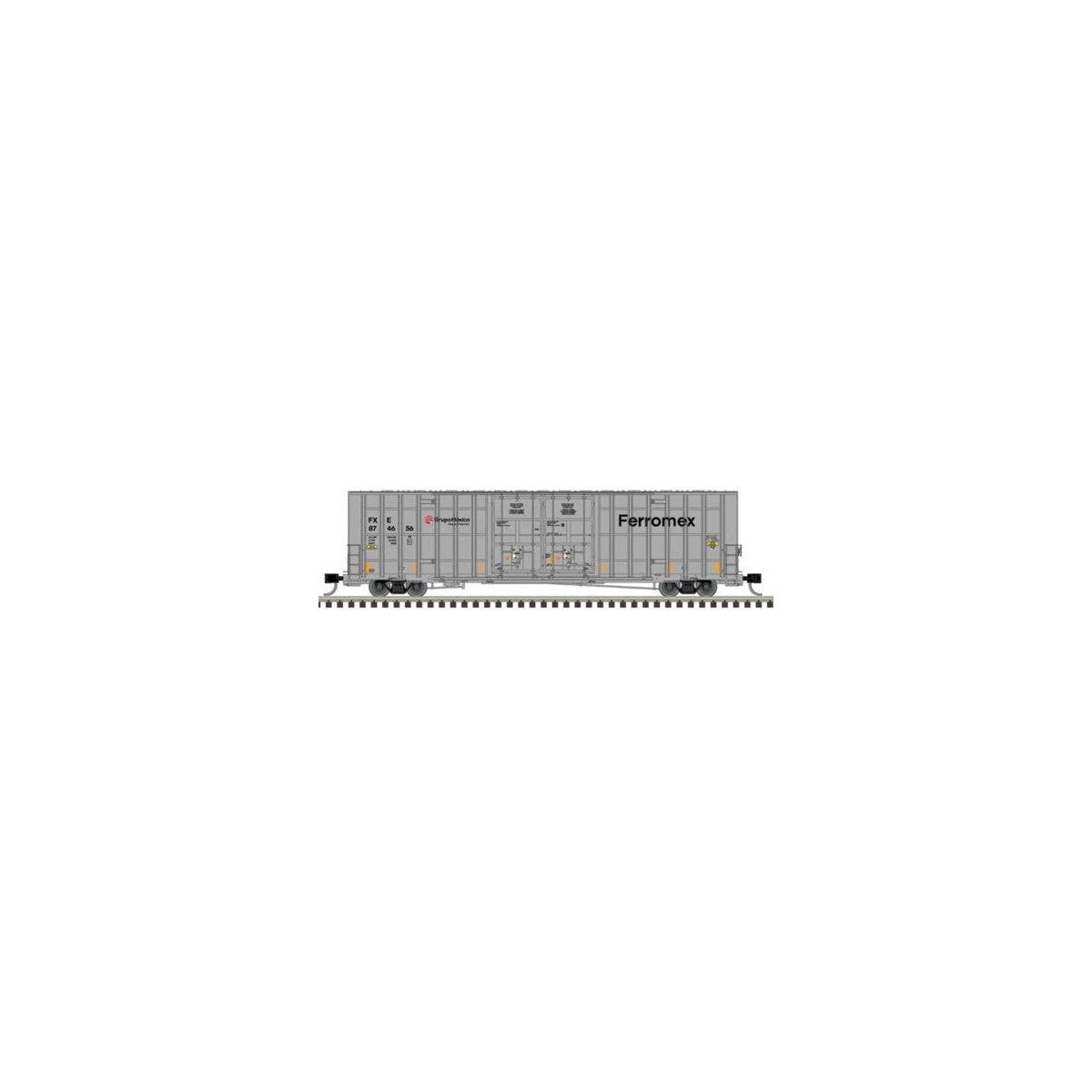 Gunderson 7550 Double-Door Boxcar - Ready to Run -- Ferromex 874857 (gray, black, red), N, Atlas Model Railroad Co. 50006928