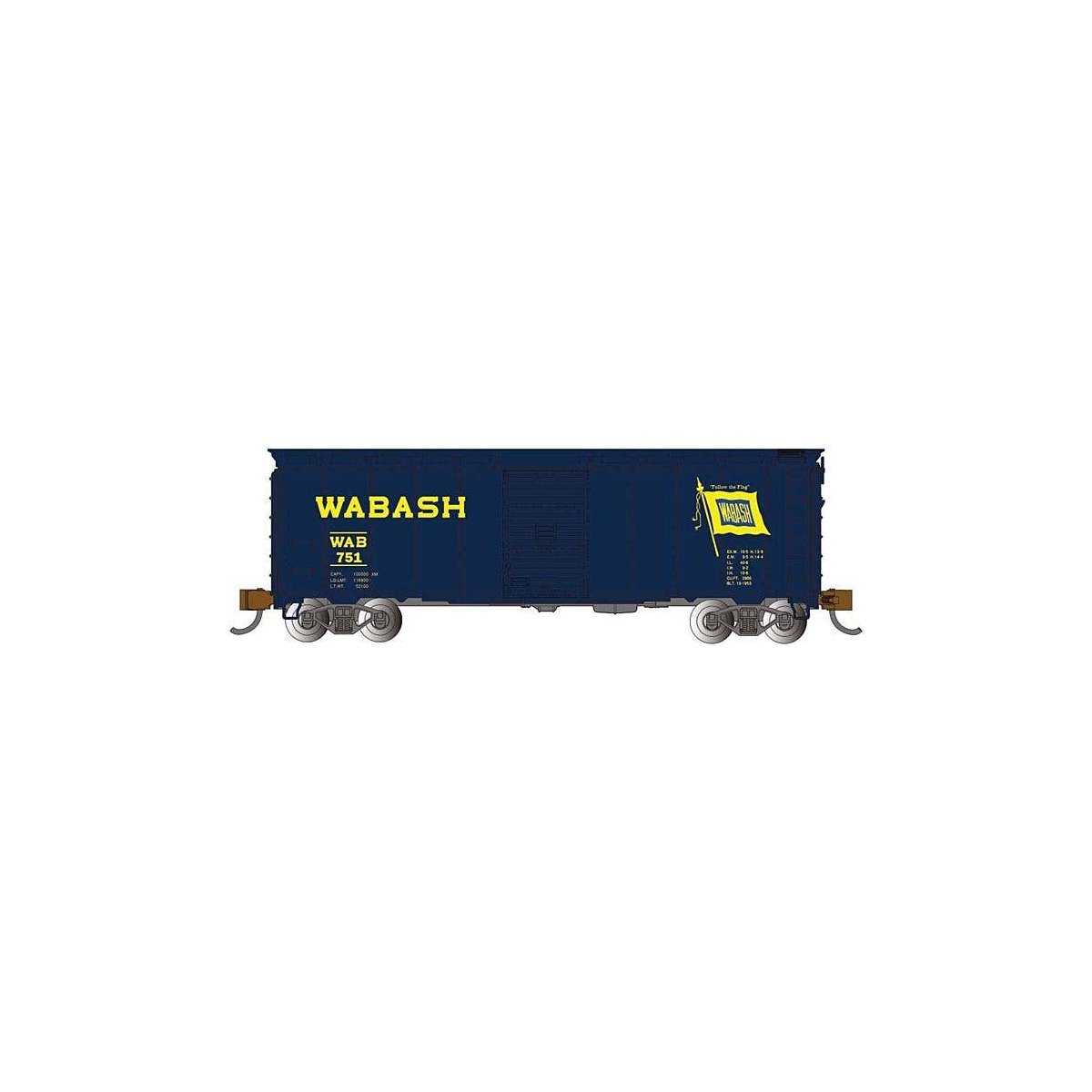 AAR 40′ Steel Boxcar - Ready to Run - Silver Series(R) -- Wabash (blue), N, Bachmann Industries 17063