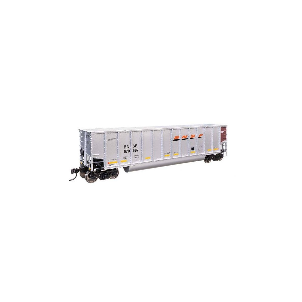 50′ Bethgon Coalporter Gondola - Ready to Run -- BNSF 670687, HO, WalthersMainline 57202