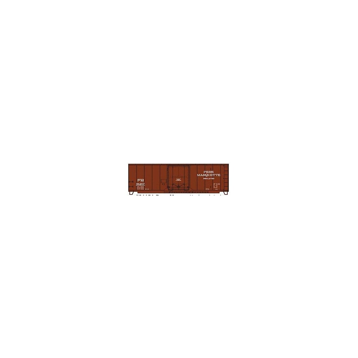 AAR 40′ Insulated Plug-Door Boxcar - Kit -- Pere Marquette 56207 (Boxcar Red), HO, Accurail Inc 31151
