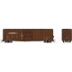 Pacific Car & Foundry 5317 Cubic Foot 50′ Boxcar 6-Pack - Ready to Run -- St. Lawrence & Atlantic SLR Set 1 (Boxcar Red, white