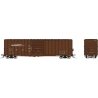 Pacific Car & Foundry 5317 Cubic Foot 50′ Boxcar 6-Pack - Ready to Run -- St. Lawrence & Atlantic SLR Set 1 (Boxcar Red, white