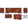 UP Class B-50-41 40′ Boxcar 6-Pack - Ready to Run -- Union Pacific (1956 Repaint, Boxcar Red, Be Specific Slogan), HO, Rapido 