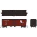 1937 AAR 40′ Boxcar w/Square Corner 6-Pack - Ready to Run -- Chesapeake & Ohio Set 1 (Boxcar Red, black, Progress Logo), HO, R