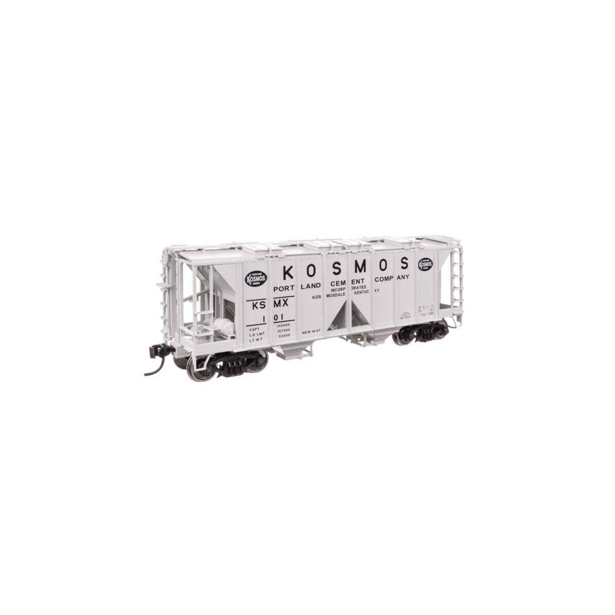 ACF 1958 Cu Ft Covered Hopper - Ready to Run -- Kosmos Cement KSMX 101, HO, WalthersMainline 49720