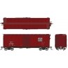 1937 AAR 40′ Boxcar w/Square Corner 6-Pack - Ready to Run -- Western Pacific Set 1 (Boxcar Red, black, Feather River Logo), HO