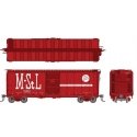1937 AAR 40′ Boxcar w/Round Corner 6-Pack - Ready to Run -- Minneapolis & St Louis Set 1 (red, white, Peoria Gateway Logo), HO